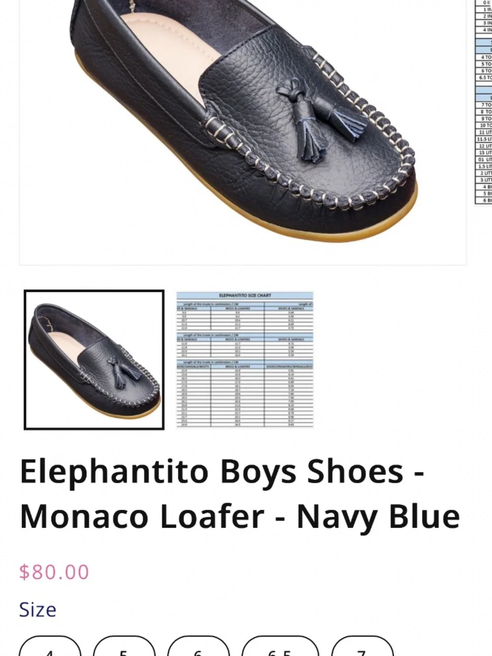 Elephantito Navy Monaco Loafer 13